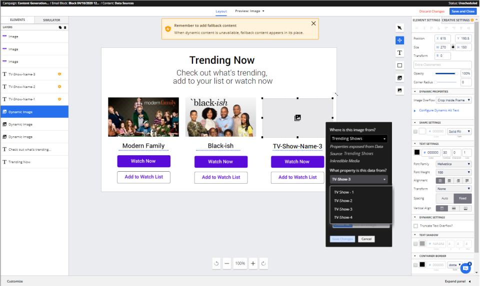 screenshot of Movable Ink
